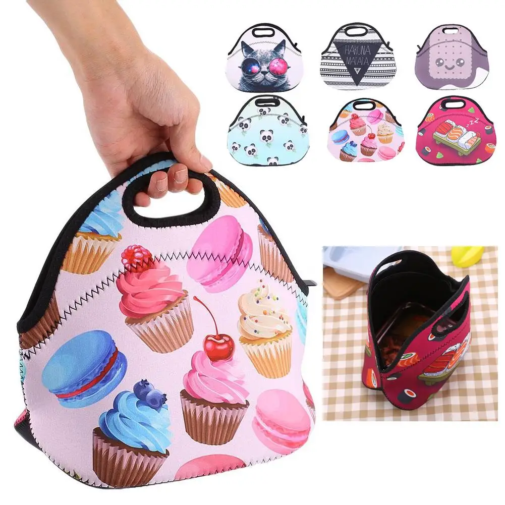 

Organizer Floral Office Neoprene Thermal Insulated Lunch Bag Wam Picnic Supplies Lunch Bags