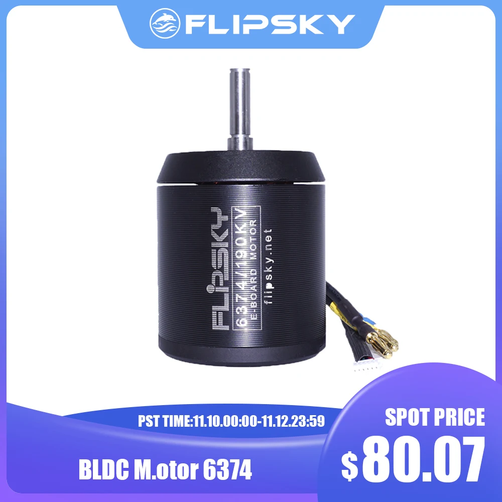 

Electric Skateboard Sensored Motor BLDC Belt Motor 6374 190KV 3250W for E-scooter FlipskySkateboard Replacement Accessory