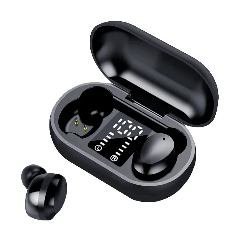 Wireless Bluetooth 5.0 Earphones Mini Tws Earbuds Earphones F12 Noise Reduction Tap Led Display For Huawei Xiaomi Samsung