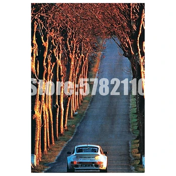 

100% DIY 5D Diamond Mosaic Cars highway Fall Photography Handmade Diamond Painting Cross Stitch Diamond Embroidery Rhinestones