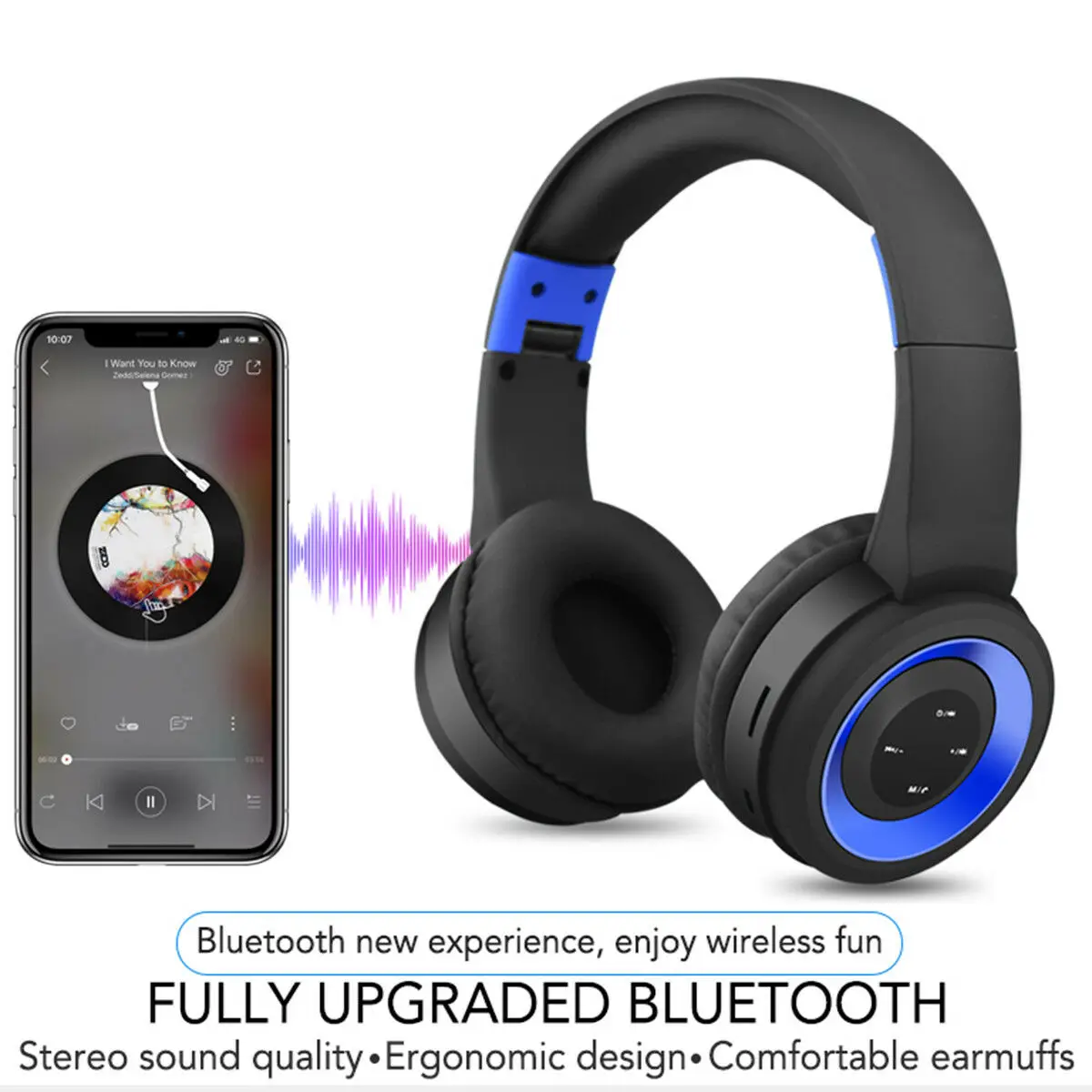 Wireless Headphones Bluetooth Headphone Foldable Headset With MIC Support TF Card For Phone PC MP3 Player Bluetooth Headphone