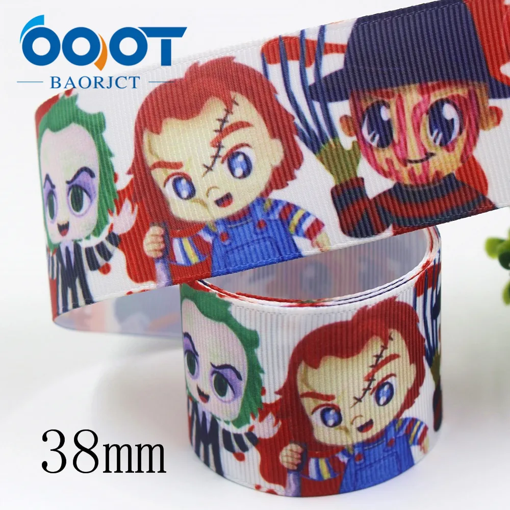 OOOT BAORJCT I-19906-2065, 38 мм, 10 ярдов Хэллоуин мультфильм тепловой передачи печатных корсажные ленты, лук крышка DIY украшения