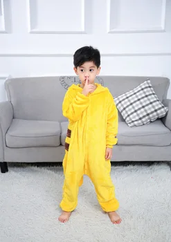 

Autumn & Winter Cartoon One-piece Pajama Children's Toilet Leather Embarrassing Flannel Performance Pajamas Leisure Pajamas Batc