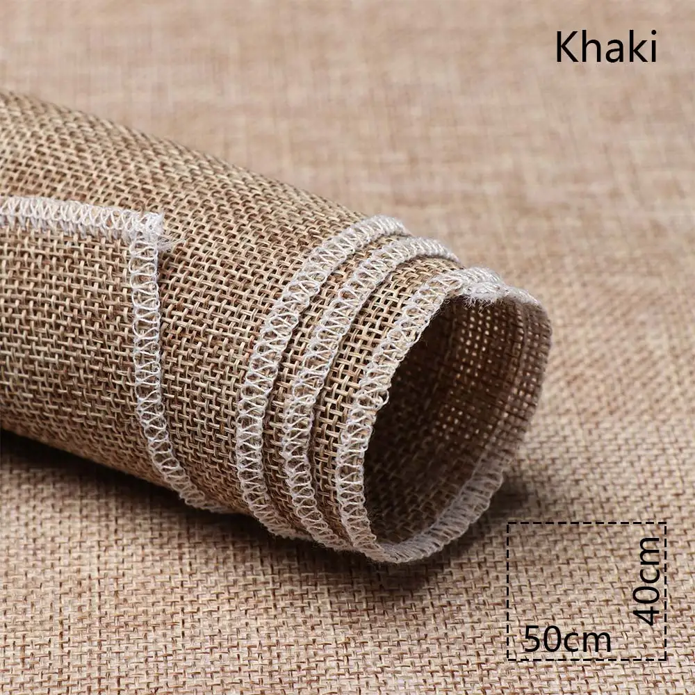 Description Picture 6 of itemSolid Color Background Cloth Photography Limitation Linen Woven Fabric Vintage Background Props 45*50mm
