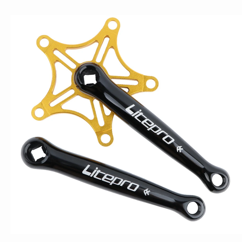 170mm Crankarms 130 BCD  Folding Bike Crankset for Single  Bike,