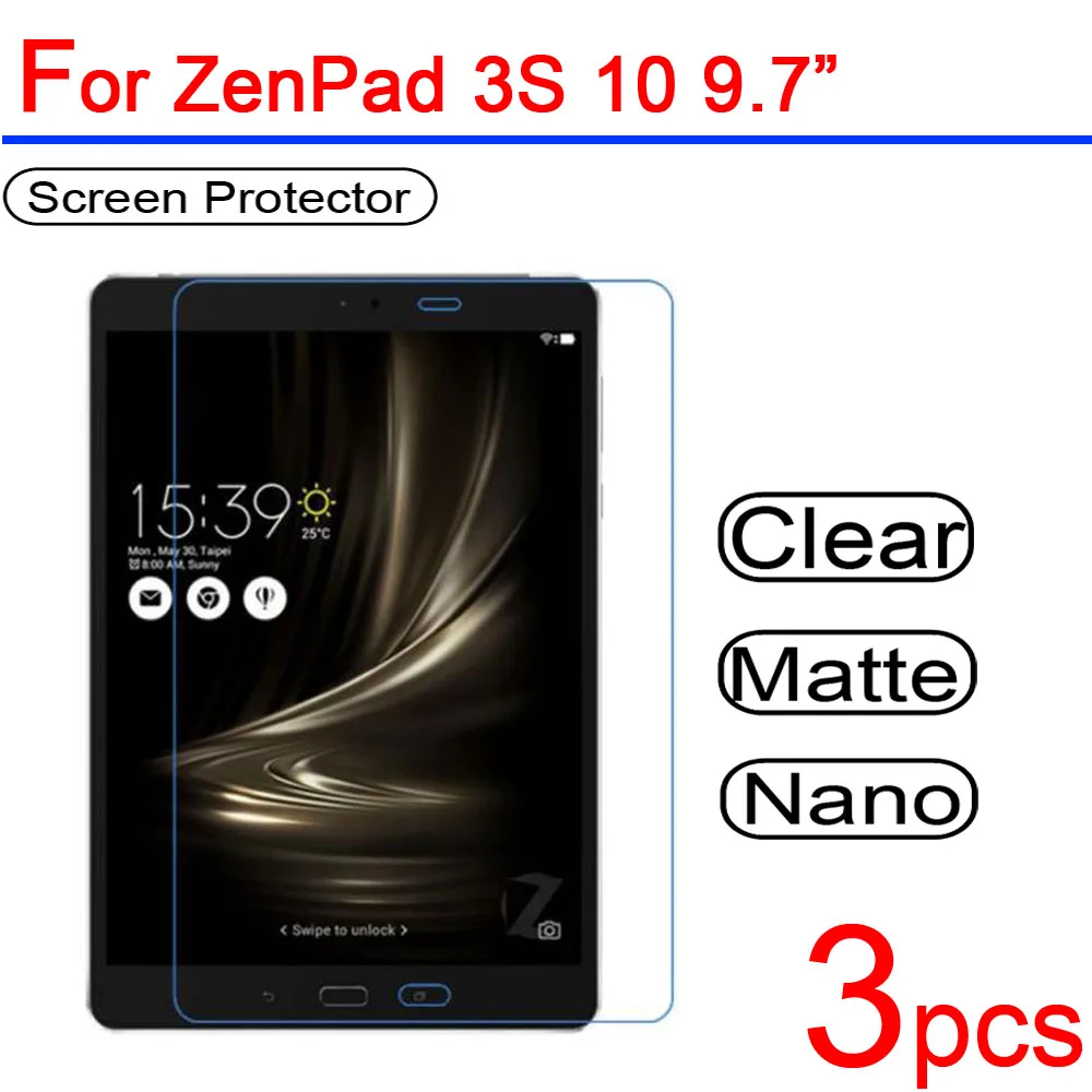 

3pcs/lot Ultra Clear PET Soft LCD Screen Protector Guard Cover for For ASUS ZenPad 3S 10 Z500KL 9.7" Tablet Protective Film