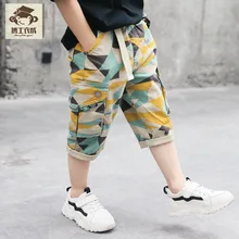 Летние штаны тонкие детские шорты г. Новые стильные модные укороченные штаны для мальчиков повседневные штаны модные штаны для больших мальчиков