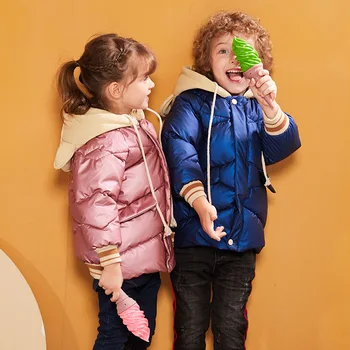 

2019 New style Matte light winter children's Cotton-padded clothes for boys girls fashion baby's ear thick Down Jackets