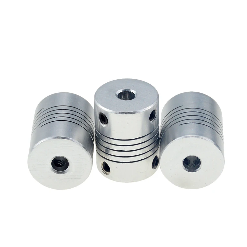 D19L25 5x8mm Aluminium CNC Motor Jaw Shaft Coupler 5mm To 8mm Flexible Coupling OD 19x25mm 3/4/5/6/6.35/7/8/10mm flexible coupling shaft coupler shaft connector rigid shaft coupler