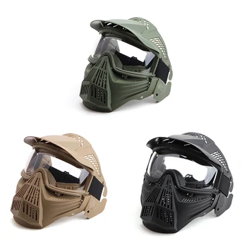 

Transparent Lens Full Face Protection Mask CS Field Tactical Protective Mask Suitable For Survival Game BBS Shooting Mask