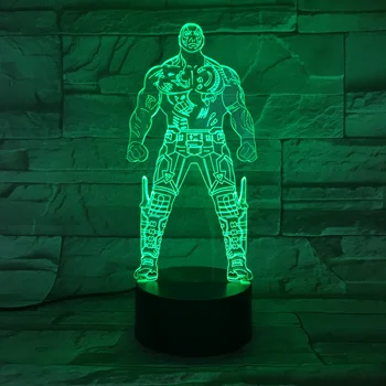 

Arthur Sampson Dougla Drax the Destroyer Guardians of the Galaxy 3D LED Lamp 7 Colors ChangeFor Babys Kids Birthday Gift 780