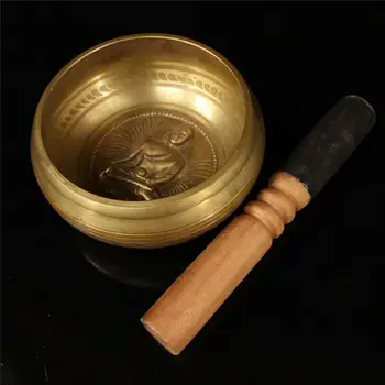 

China Pure Copper Carved Pharmacist Buddha Handmade Buddha Sound Bowl