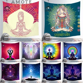 

Modern Digital Printed Tapestry Square Background Cloth Wall Hanging Beach Blanket Polyester Rectangle Tapestries Dossal