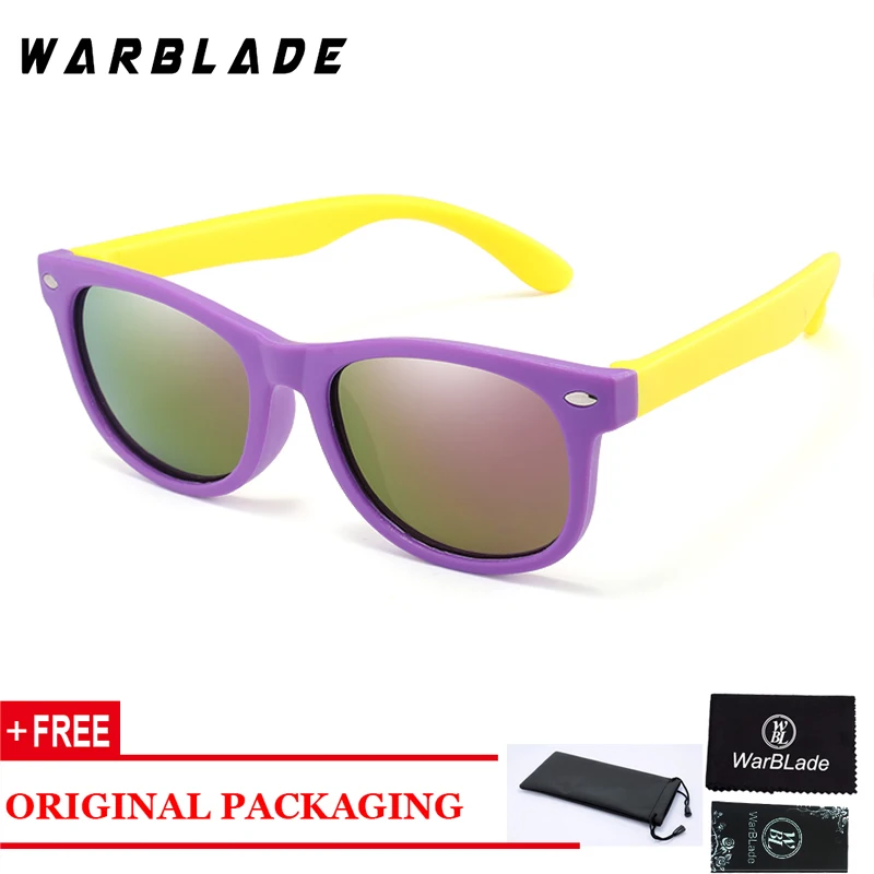 WarBlade новые детские солнцезащитные очки, Детские поляризованные солнцезащитные очки, UV400 очки для мальчиков и девочек, силиконовые защитные очки для детей