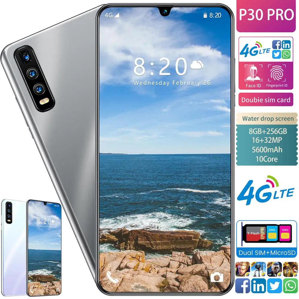 2020 P30Pro Mobile Phone 8G 256G Dual SIM Card 6.7