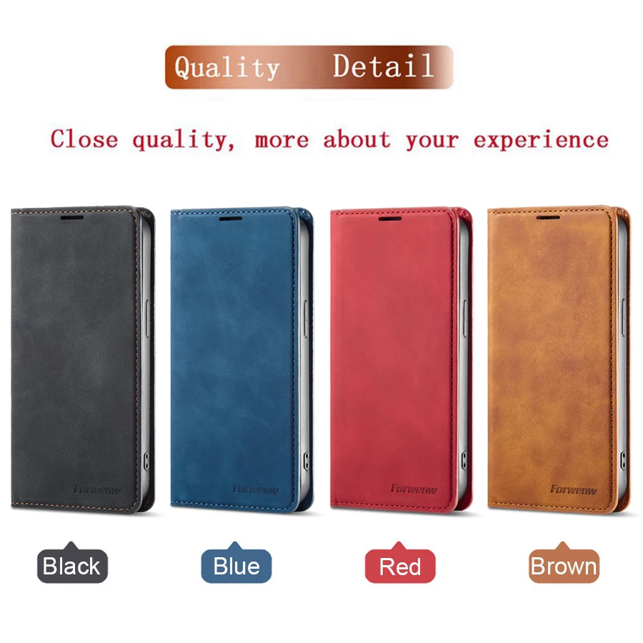 Business Wallet For iPhone 14 Pro Max Magnetic Leather Case - iPhone 14 Case