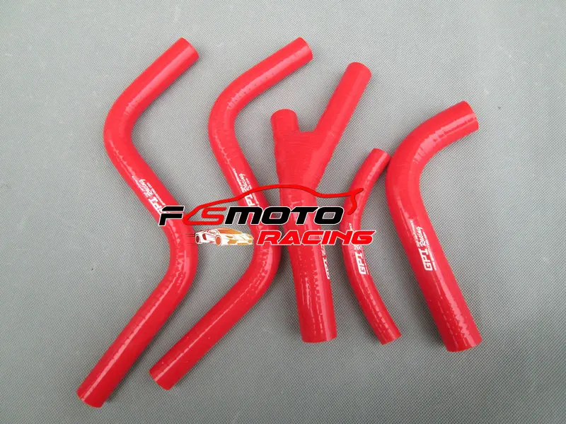Красный Абсолютно силиконовый шланг радиатора для Honda CR250 CR 250 1985 1986 1987 85 86 87 - Цвет: Красный