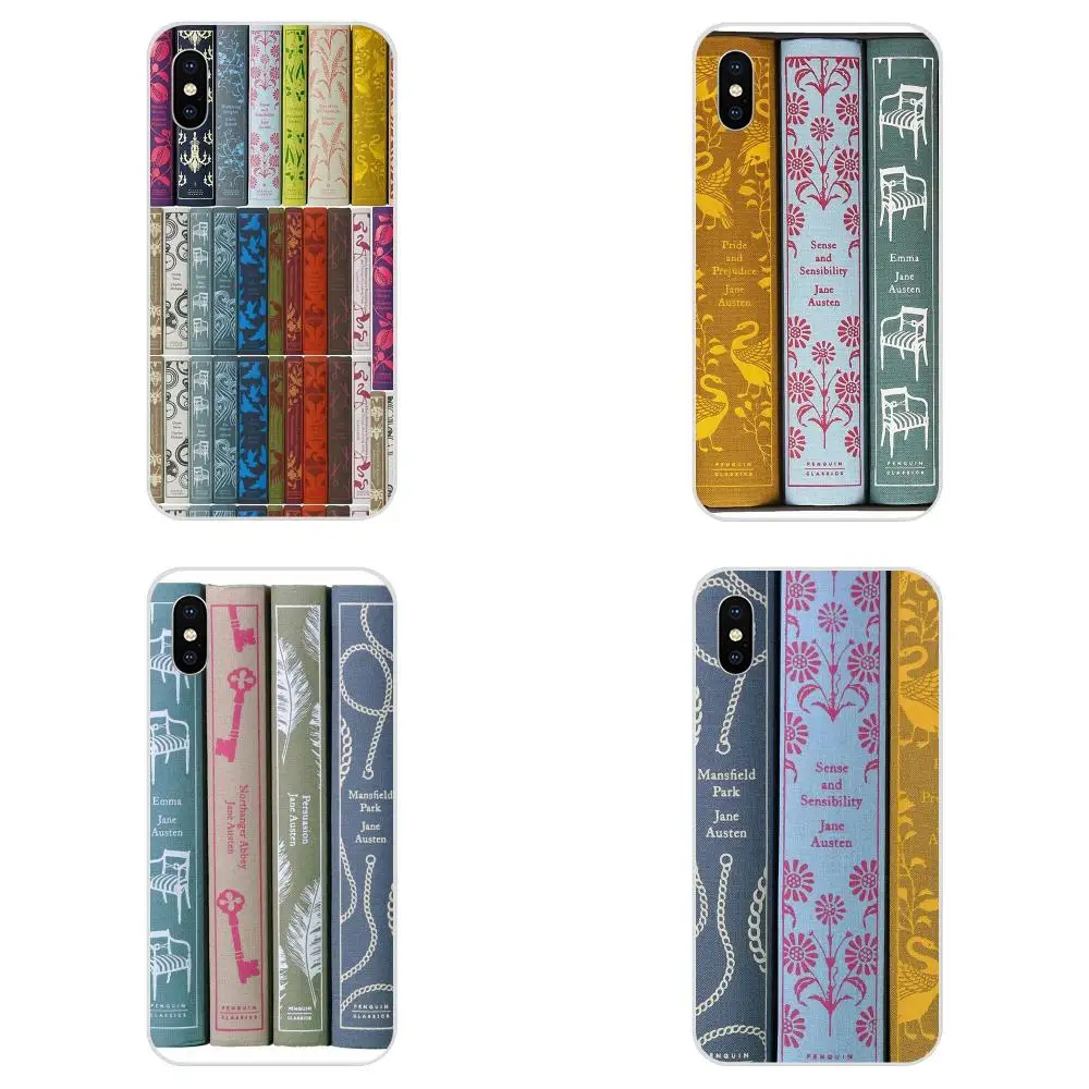 В продаже роскошные аксессуары для телефонов Чехол Jane Austen книги Пингвин Apple IPhone X