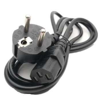 

5PCS 1.5M C13 IEC Kettle To European 2 Pin Round AC EU Plug Power Cable Lead Cord