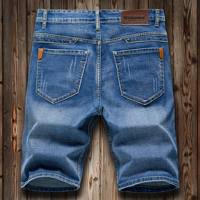 2023SummerMenSSlimDenimShortsBusinessCasualFashionLoose