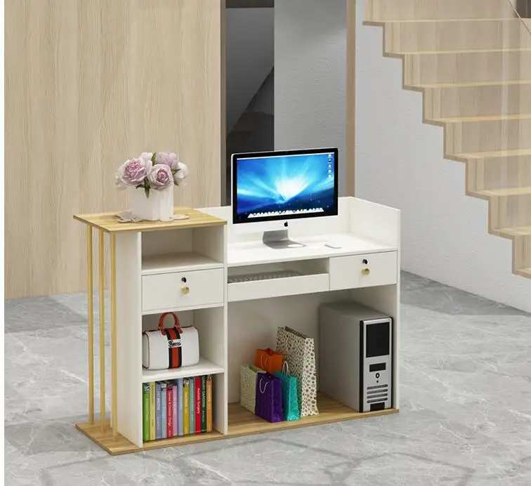 Small flat front desk for cashier shop