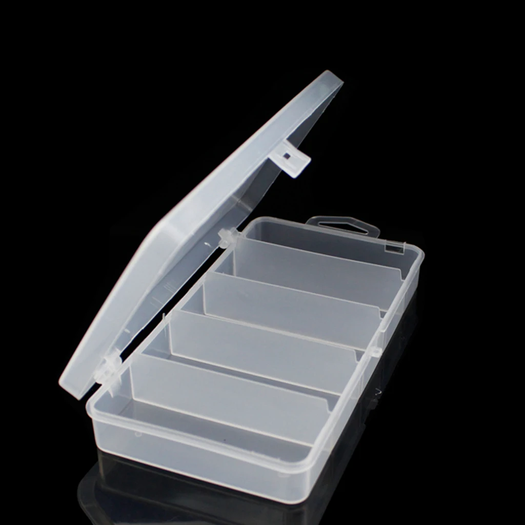 Fishing Tackle Box Lightweight Durable Jewelry Organizer with 5 Grids Clear Fishing Tackle Boxes Fishing Tackle Box Lightweight Durable Jewelry Organizer with 5 Grids Clear Fishing Tackle Boxes