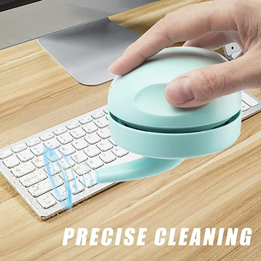 Cordless Robot Vacuum Cleaner Mini Desktop Portable Vacuum Cleaner Mobile Cordles Cleaner Hand-held Table Dust Sweeper USB Charge