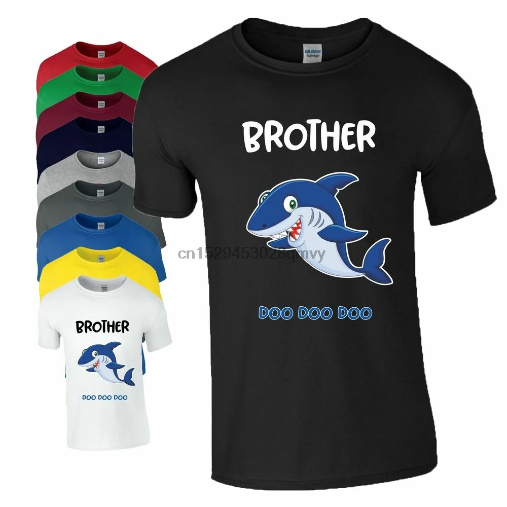 Футболка Brother Shark YouTube вирусная музыка Песня Семья Doo подарок Мужской Топ | Мужская
