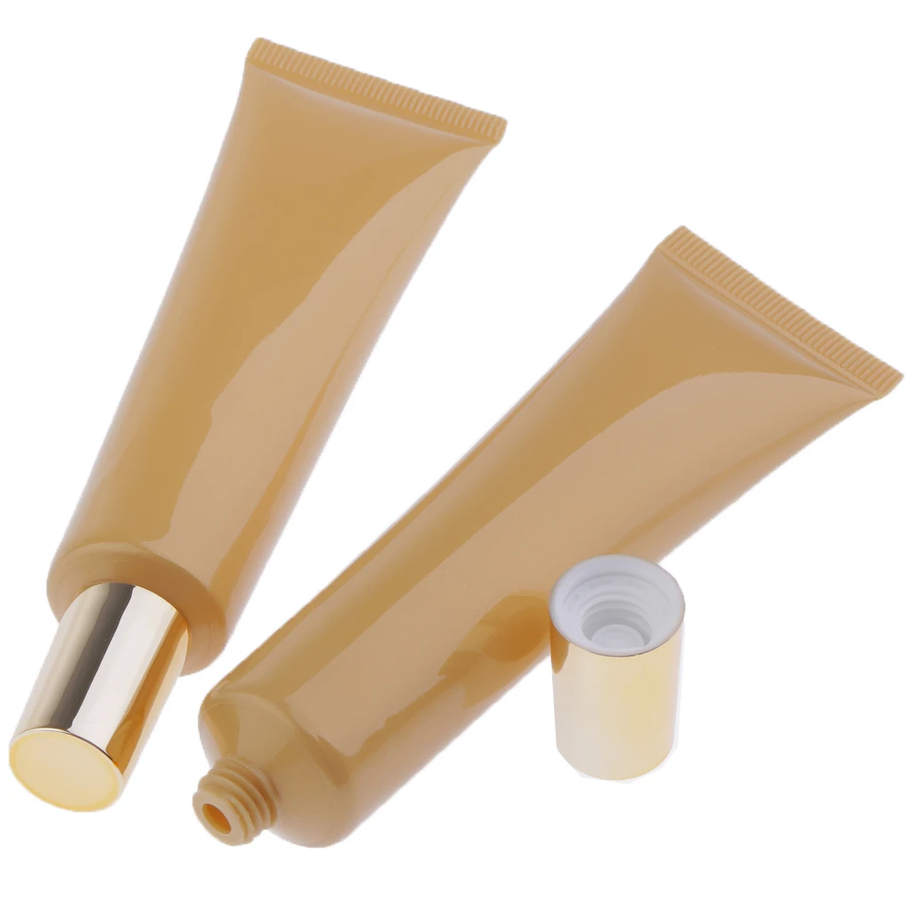 2Pcs 40ml BB/CC Cream Tubes Empty Plastic Cosmetic Lotion Serum Soft Bottles