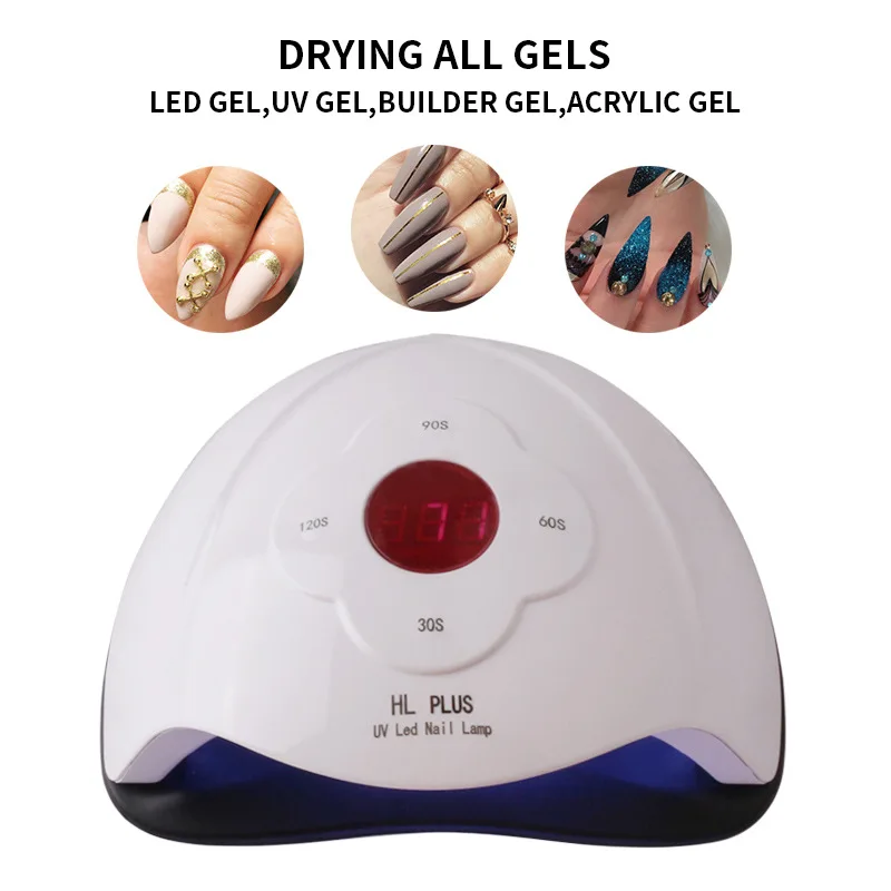 

90W High Power Intelligent Phototherapy Nail Machine 45 UV/LED Dual Light Source Bead Multi-speed Timing Nail Tool Gel Machine