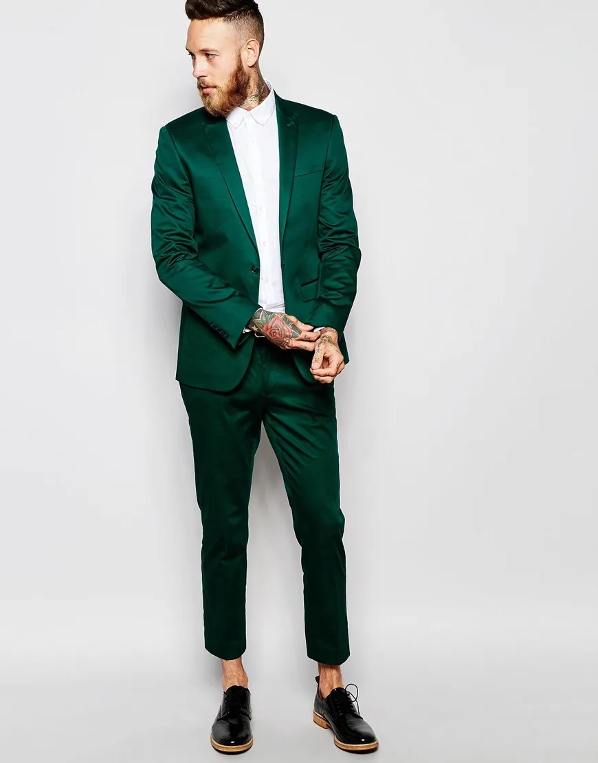 Стильный мужской свадебный костюм смокинги зеленый/бирюзовый/желтый/фиолетовый мужские костюмы для шафера(куртка+ брюки