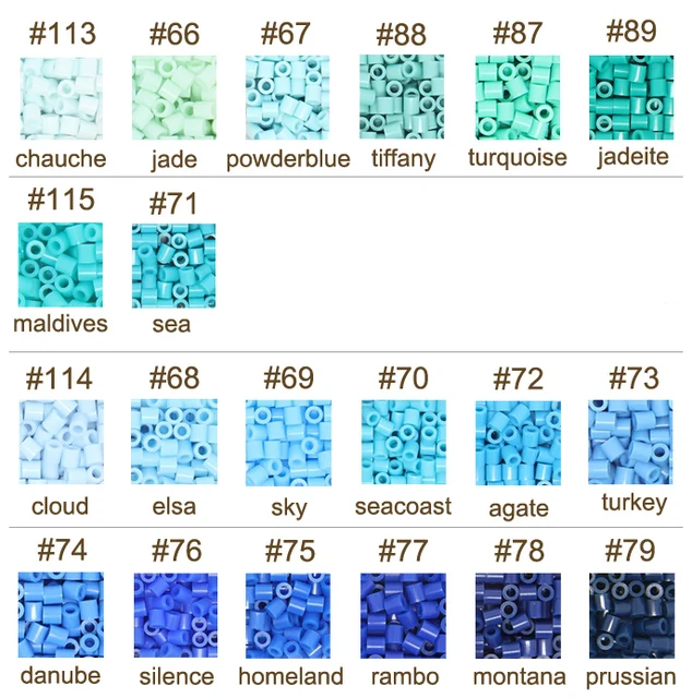 Blue color 5mm 1000PCS YantJouet Hama Beads for Kids  Iron Fuse Beads diy Puzzles high quality gift children toy 2