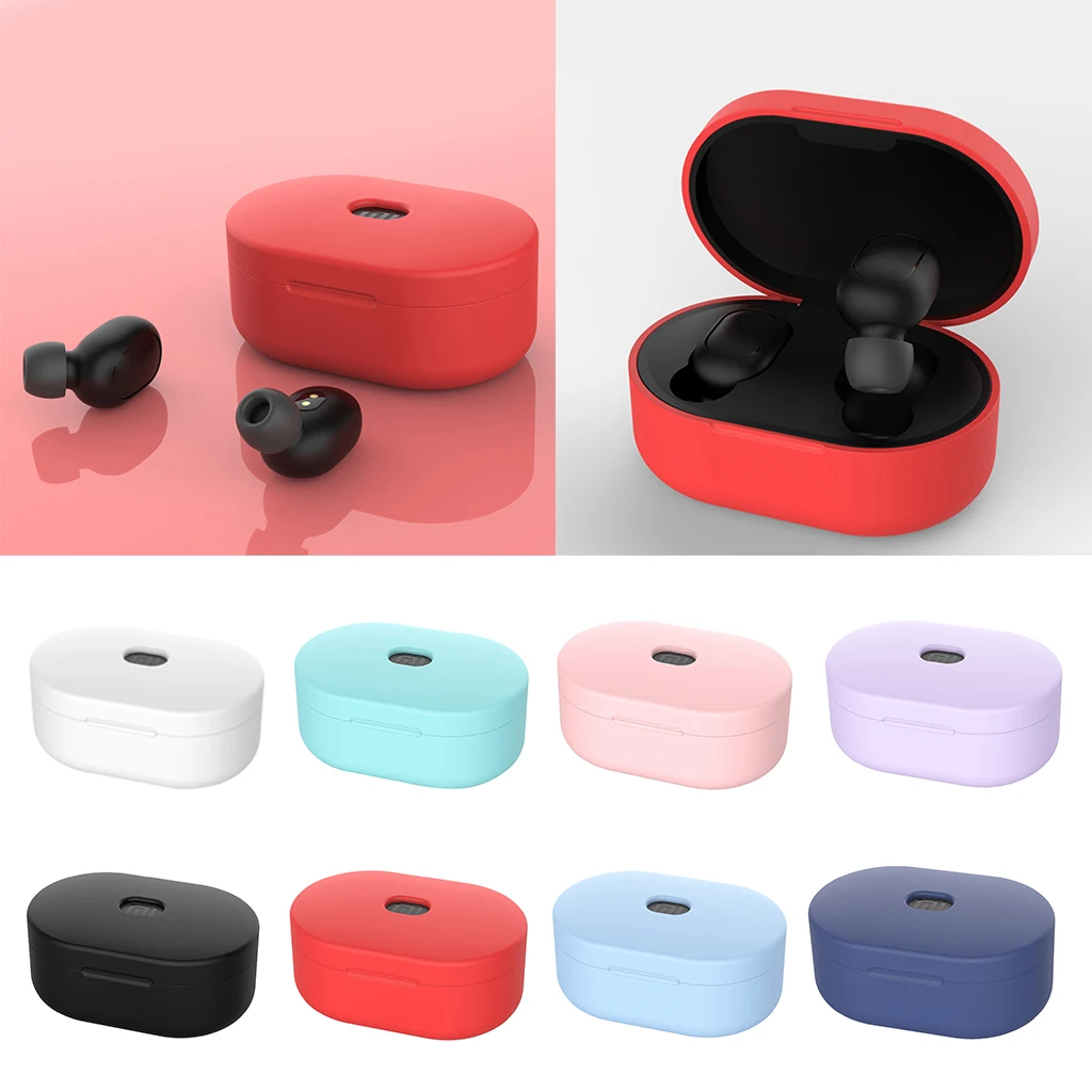 Silicone Case Protective Cover For Xiaomi Airdots   Bluetooth Earphone Youth Version Headset Protector Charger Box Cover Skin