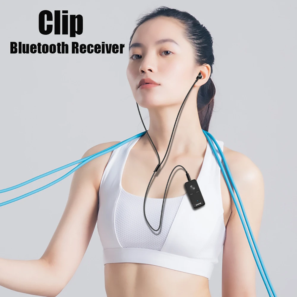 Aux Bluetooth 5.0 Audio Receiver 3.5mm Jack Portable Clip Wireless Bass Hifi Stereo Headphones Adapter Support TF Card Play bluetooth adapter,bluetooth audio receiver,bluetooth transceiver adapter,audio adapter,bluetooth aux adaptor