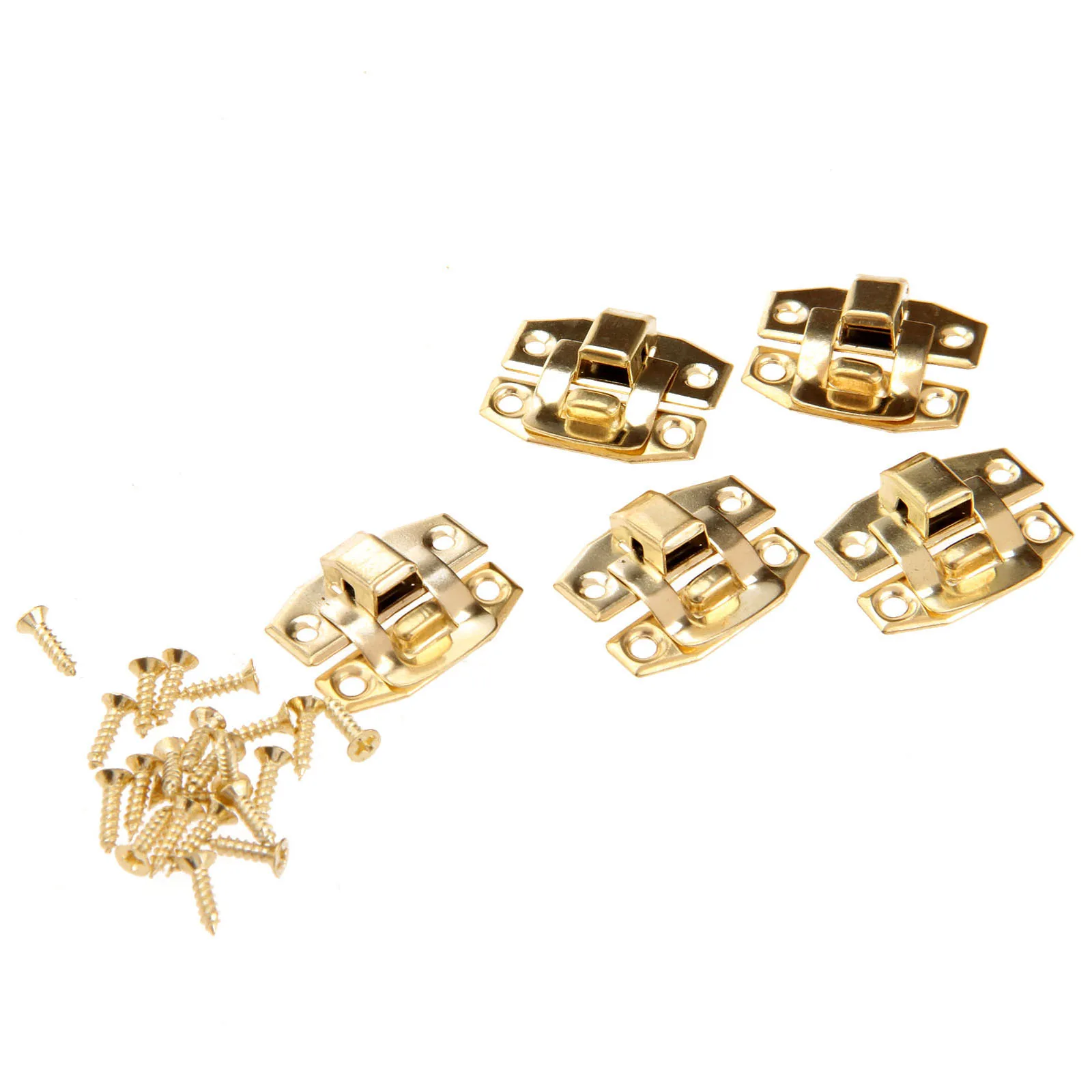 Box Latch Hasps Jewelry Chest Gift Wine Wooden Box Case Toggle Latch Suitcase Hasp Hook Clasp With Screws 10Pcs