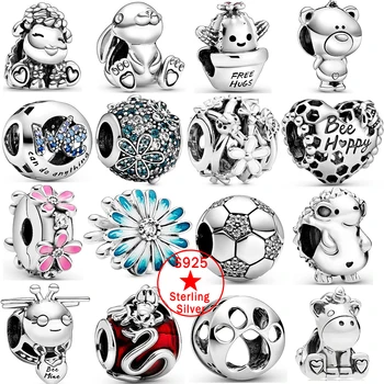 

2020 New Hot Sale 100% 925 Sterling Silver Love Charm Beads Fit Original Pandora Bracelet Bangle Authentic Fashion Jewelry Gift