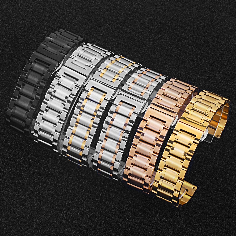 

Full Stainless Steel Watchband 12mm 14 16 18 19 20 21 22 24mm Wristband Straps Butterfly Buckle Band With Tool Dual Interface