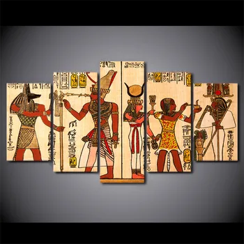 

5 Panel Canvas Art Ancient Egypt Mural Romans Painting Wall Posters For Home Living Room Decoration Canvas Painting