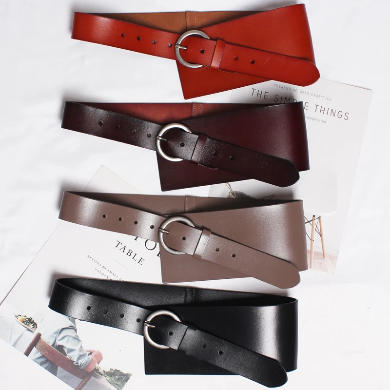 Men's Fashionable Khaki Small Square Print Pu Leather Belt - Temu