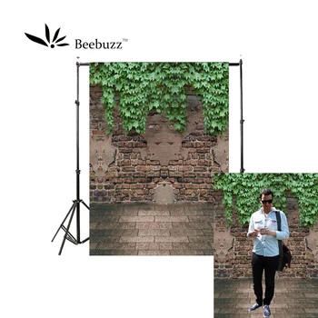 

Beebuzz photo backdrop boston ivy backgroung broken walls on the green plant pattern,text landscape background wall photophone