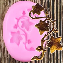 Folhas de Videira Fronteira Molde de Silicone DIY Fondant Ferramentas de Decoração Do Bolo de Coco Do Cupcake Doces Argila Do Polímero de Chocolate Moldes Gumpaste