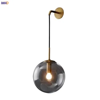 

Minimalist Wall Lamp Iron Smoky Gray Glass Ball Modern Nordic Wandlamp Fixture Wall Light For Bathroom Decor Lampade Da Parete