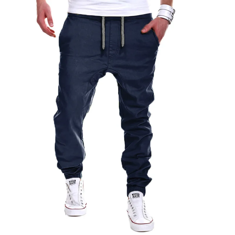 

AliExpress MEN'S Casual Pants New Style Men Casual with Drawstring Elastic Sports Baggy Pants Open-seat Pants