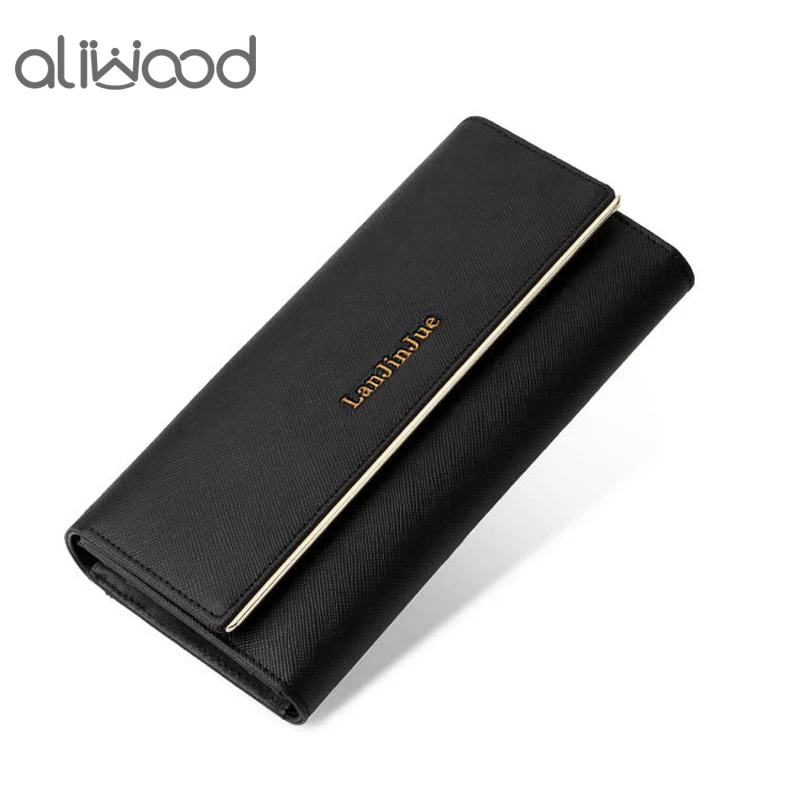 aliwood Leather Long Women's Wallet Clutch Cartera Mujer Elegant Large Capacity 3 Fold Female Wallets Phone Pocket Card Holder aliwood Leather Long Women's Wallet Clutch Cartera Mujer Elegant Large Capacity 3 Fold Female Wallets Phone Pocket Card Holder