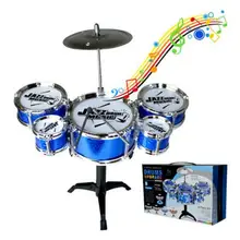 Детские музыкальные барабанные инструменты, игрушки, 5 барабанов, имитация джазовых барабанов, набор барабанов с барабаном, Обучающие музыкальные игрушки для детей