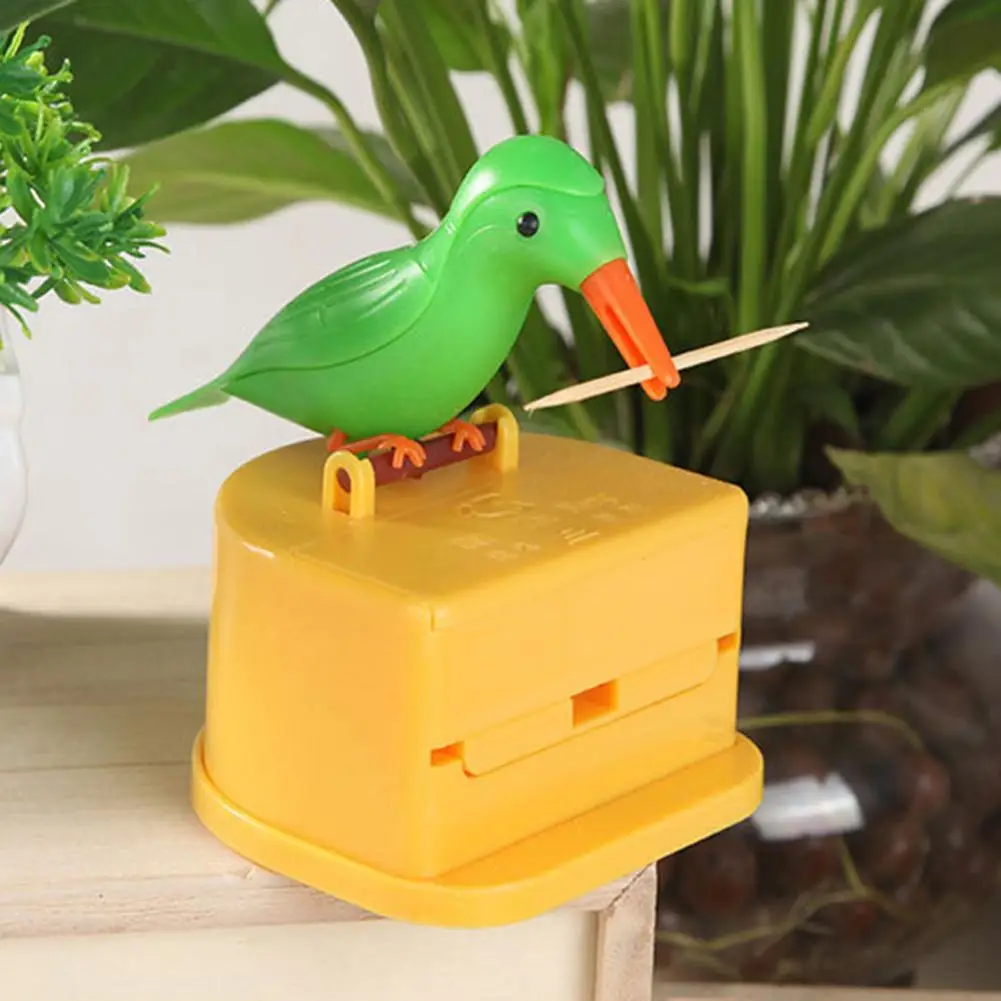 Automatic bird toothpick box toothpicks secret stash koala holder | Дом и сад