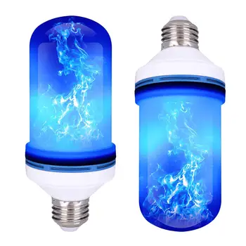 

LED Flame Effect Light Bulb - E26 Standard Base - Atmosphere Decoration Fire Flickering Simulation 105 pcs 2835 LED Beads -Flame