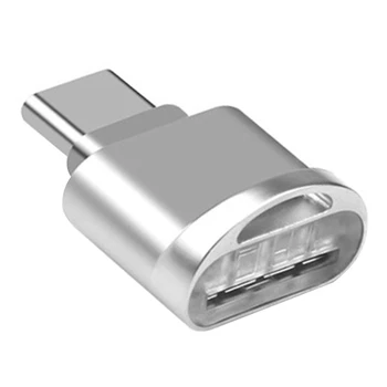

2PCS Portable MINI Card Reader TF Card to Type-C Card Reader OTG Adapter USB 3.1 Card Reader for iPad Mobile Phone
