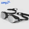 COPOZZ Professional HD Swimming Goggles Double Anti-Fog Adjustable Swimming Glasses Silicone Big view goggles for Men Women ► Photo 2/6