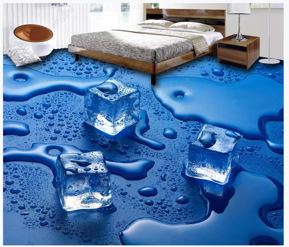Самоклеящиеся водонепроницаемые обои для пола настенные наклейки современные 3D